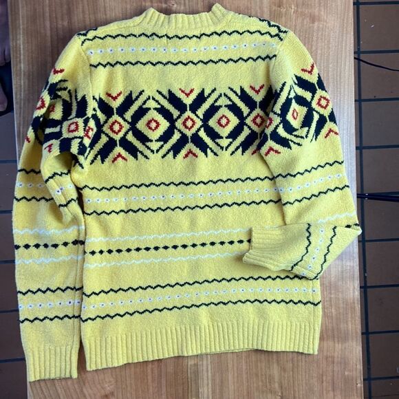 Vintage Casual Corner Yellow Ski Sweater - Stretchy Unisex SZ S - Picture 5 of 6